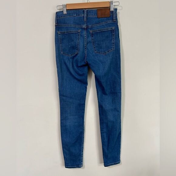 J. Crew 9” High Rise Toothpick Eco Jeans in Ocean Blue Wash - Picture 6 of 12